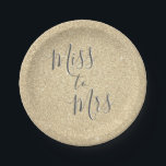 Miss to Mrs Bridal Shower Party Gold Glitter Paper Plate<br><div class="desc">From Miss to Mrs Bridal Shower or Bachelorette Party Gold Sparkle and Faux Glitter Paper Plates. Please contact designer for matching items.</div>