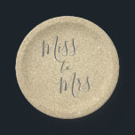 Miss to Mrs Bridal Shower Party Gold Glitter Paper Plate<br><div class="desc">From Miss to Mrs Bridal Shower or Bachelorette Party Gold Sparkle and Faux Glitter Paper Plates. Please contact designer for matching items.</div>