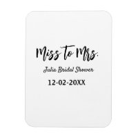 Miss to Mrs bridal shower stylish simple add name 