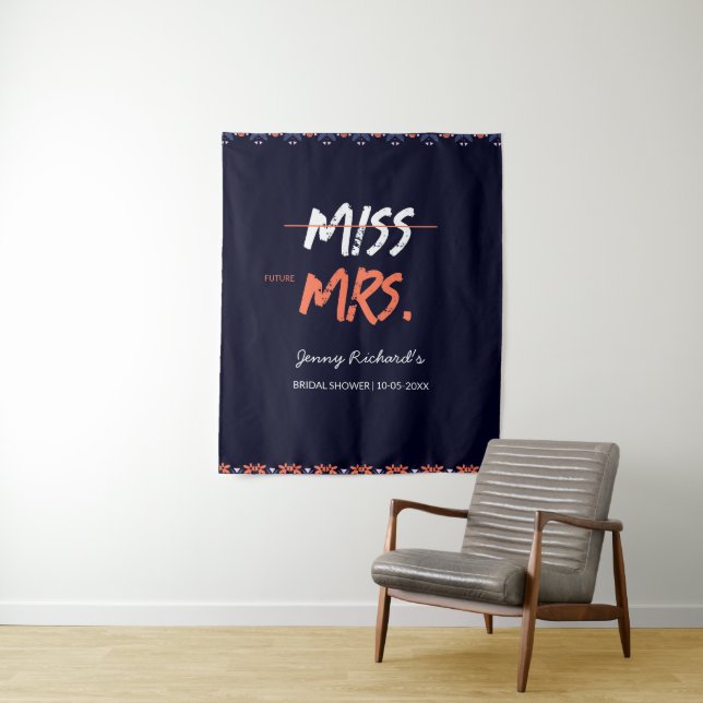 Miss To Mrs. Bridal Shower Tapestry (In Situ)
