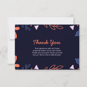 Miss To Mrs. Bridal Shower Thank You Card