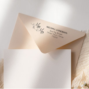 Miss to Mrs Bride to Be Return Address Self-inking Stamp