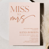 Miss To Mrs Brown Tan Boho Bohemian Bridal Shower