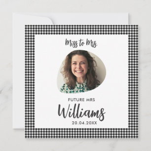 Miss to Mrs Future Mrs Modern Boho Flat Card