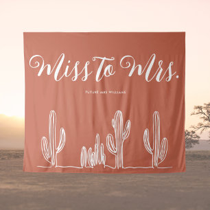 Miss to Mrs Modern Boho Western Bachelorette Tapestry