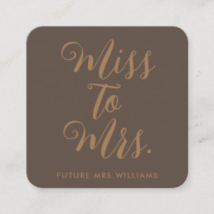 Miss to Mrs Modern Bridal Shower Enclosure Card