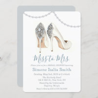 Miss to Mrs. Shoe Bridal Shower Invitation