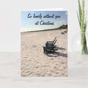 MISS U / YOUR HUGS / KISSES AT CHRISTMAS HOLIDAY CARD