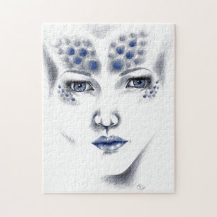 Miss Universe Alien Lady Sci-fi Fantasy Horror Art Jigsaw Puzzle