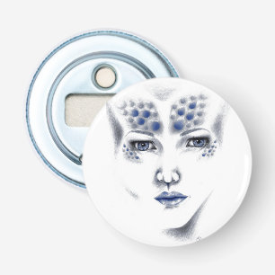 Miss Universe Gorgeous Alien Woman Original Art Bottle Opener