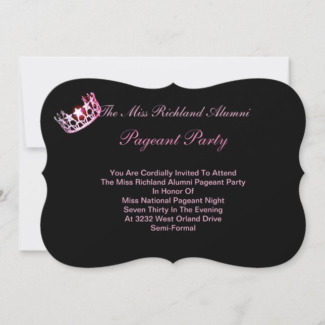 Miss USA America Pink Crown Invitation IV (Front)