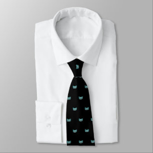 Miss USA Aqua Crown & Black Men's Tie
