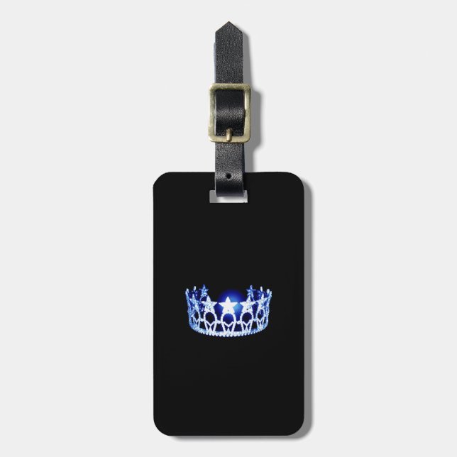 Miss USA Blue Crown Luggage Tag-Vertical Tag (Front Vertical)