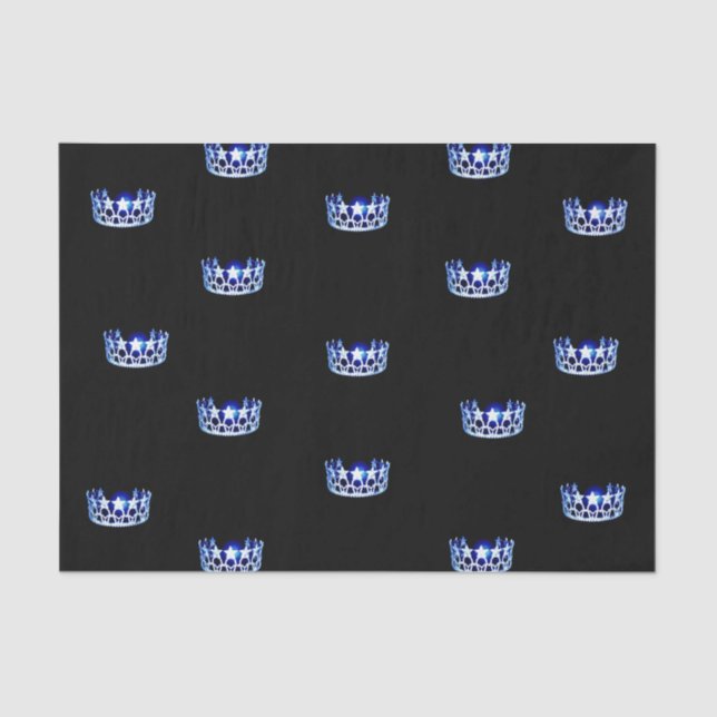 Miss USA Blue Crown Tissue Paper (Front)