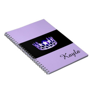 Miss USA Lavender Crown Notebook- Custom Name Notebook