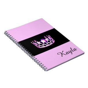 Miss USA Orchid Crown Notebook- Custom Name Notebook