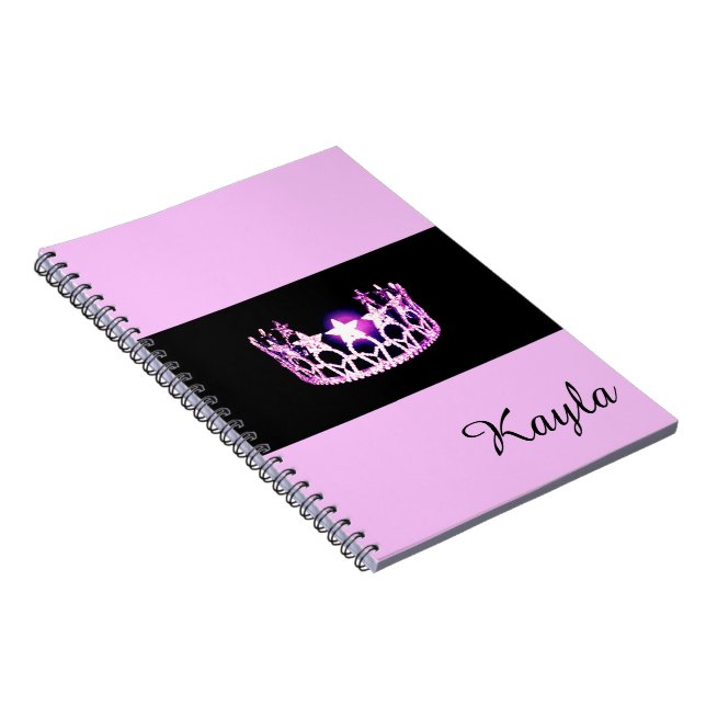 Miss USA Orchid Crown Notebook- Custom Name Notebook (Right Side)