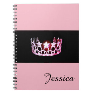 Miss USA Pink Crown Notebook- Custom Name Notebook