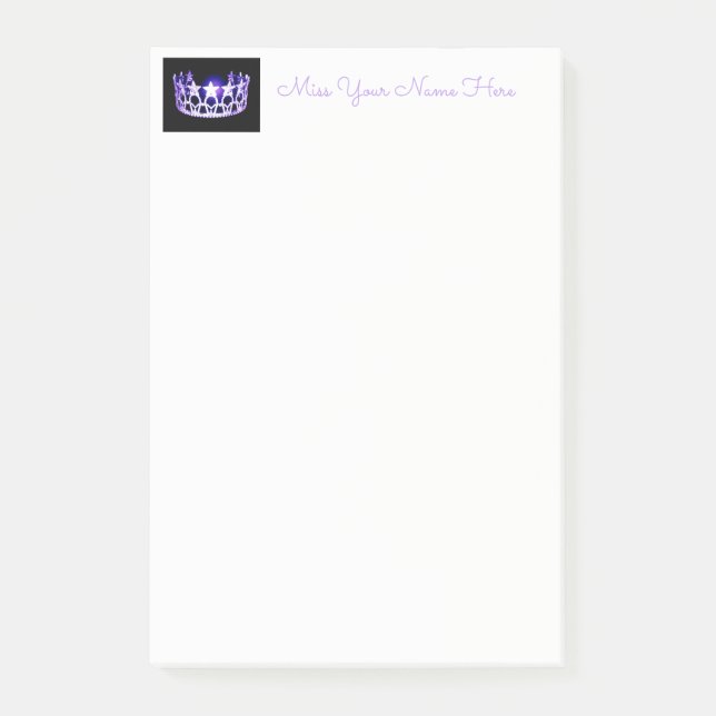 Miss USA Purple Crown Post-it-Notes Post-it Notes (Front)