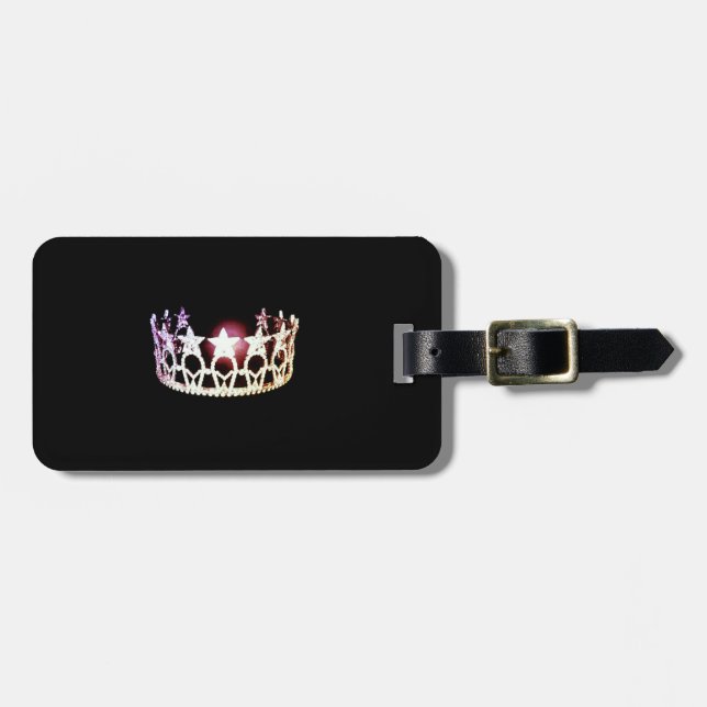 Miss USA Silver Crown Luggage Tag (Front Horizontal)