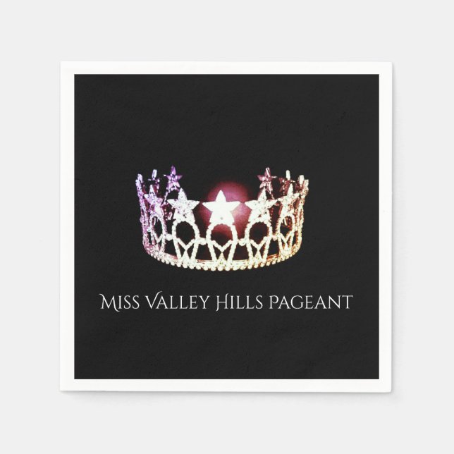 Miss USA Silver Crown Paper Napkins (Front)