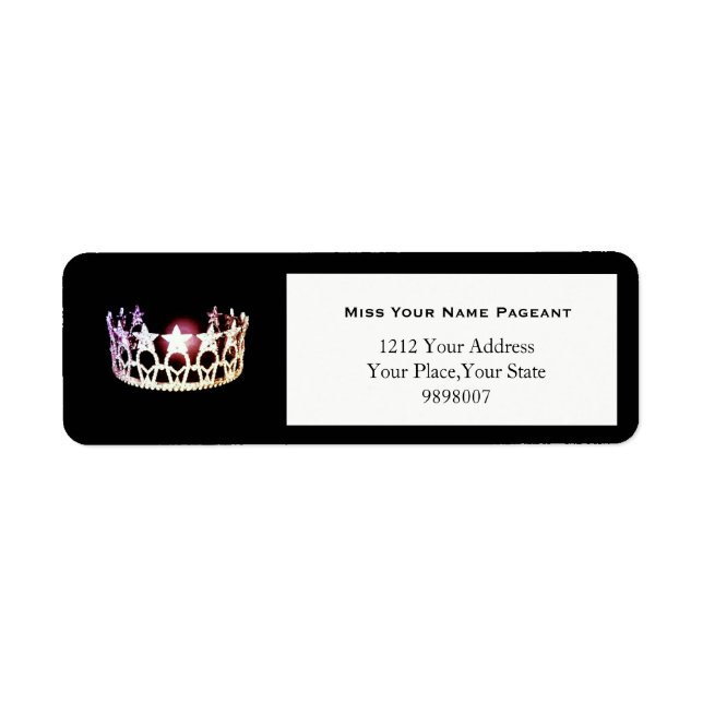 Miss USA Silver Crown Return Address Labels (Front)