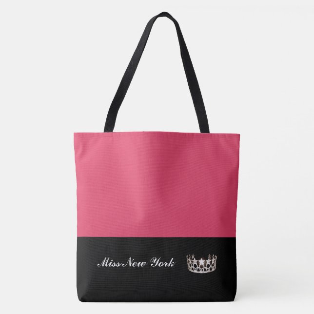 Miss USA Silver Crown Tote Bag-Large Geranium (Front)