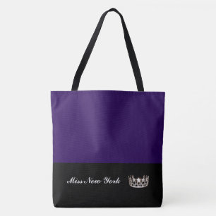 Miss USA Silver Crown Tote Bag-LRGE Blackberry Bag