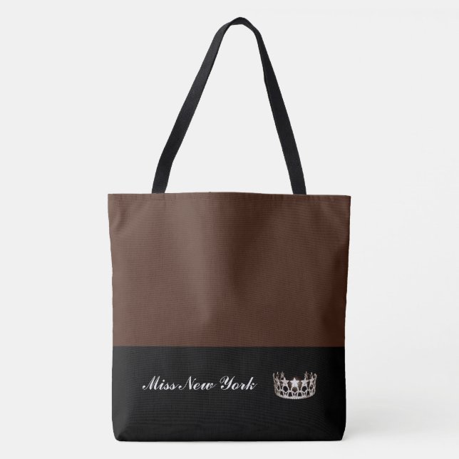 Miss USA Silver Crown Tote Bag-LRGE BT Sienna Bag (Front)