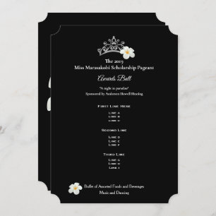 Miss USA Silver Crwn Plumeria Awards Ball Prgm Invitation