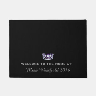 Miss USA style Crown Welcome Custom Door Mat