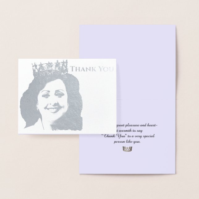 Miss USA Style Foil Crown-with Photo Greeting Foil Card (Display)