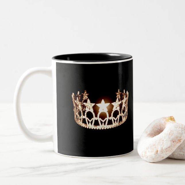 Miss USA style Gold Crown Mug (With Donut)