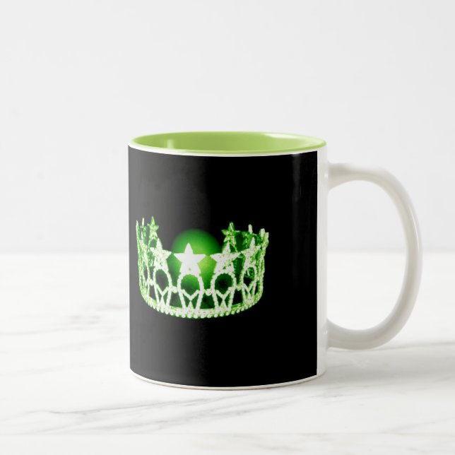 Miss USA style Green Pageant Crown  Mug (Right)
