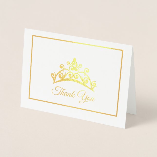Miss USA style Pageant Gold Foil Tiara Card (Front)