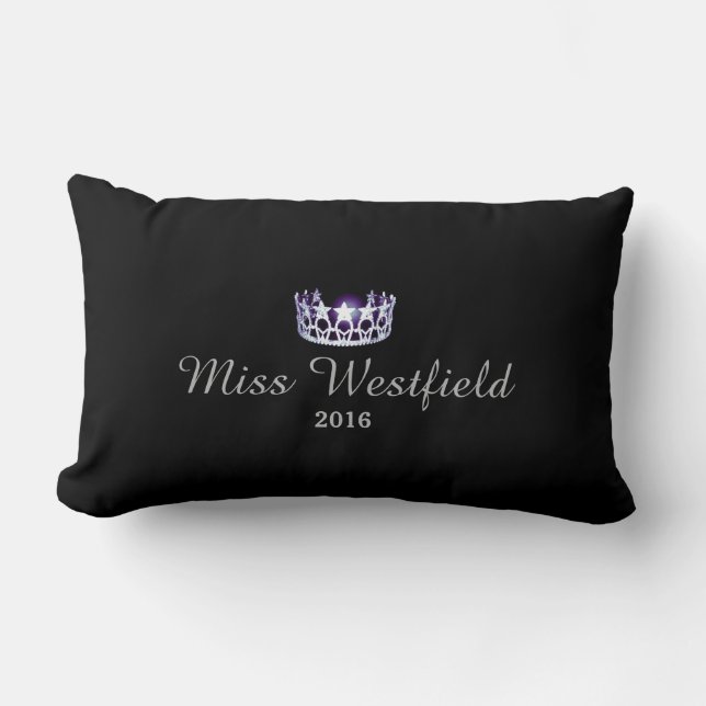 Miss USA style Personalised Name Crown Pillow (Front)