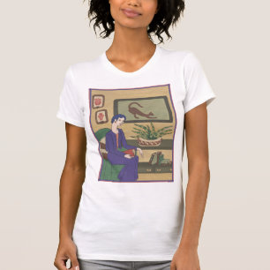 Miss Violet in the Library T-Shirt