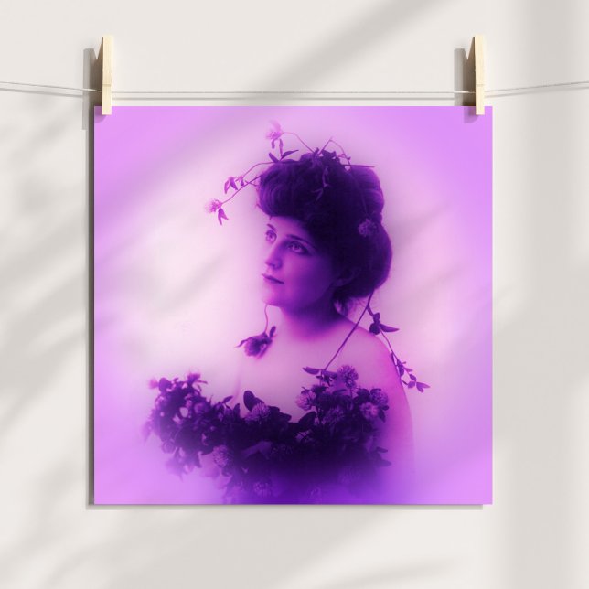 Miss Whitlock Lilac Poster (Miss Whitlock Lilac Tinted Vintage Photo Poster)