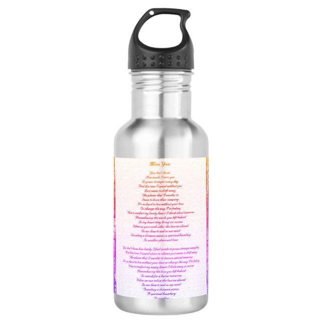 Miss You Aluminium Water Bottle (Front)