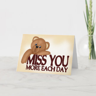 Miss You Bear Card