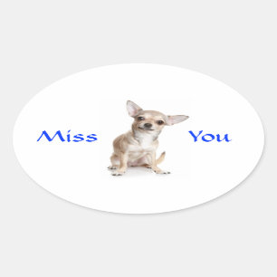 Miss You Chihuahua Puppy Sticker