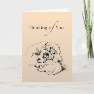 Miss You Cuddly Dogs Card