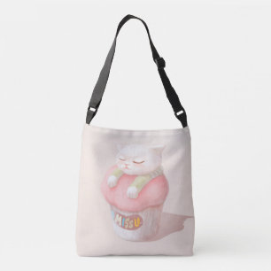 Miss You Cupcake Illustration Crossbody Bag