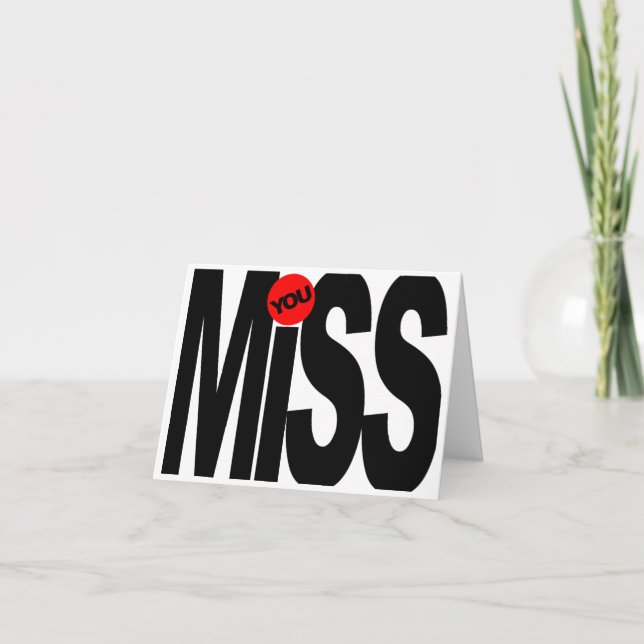 Miss You Flower Card (Front)