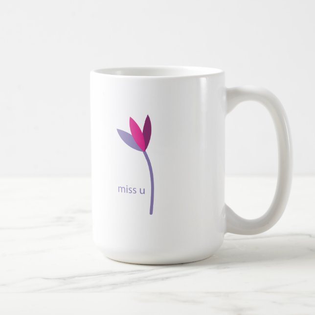 miss you flower coffee mug (Right)