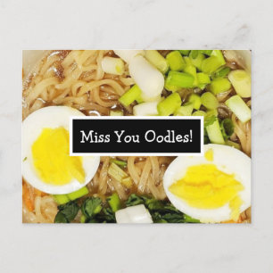 Miss You Oodles   Ramen Photo  Postcard