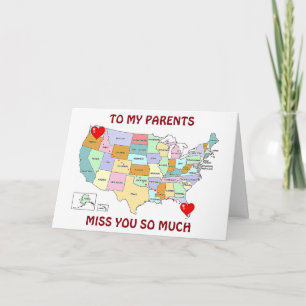 MISS YOU "PARENTS" AT CHRISTMAS AND EVERY DAY HOLIDAY CARD