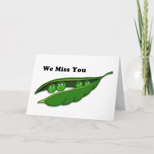 Miss You Pea Pod Card (Front)