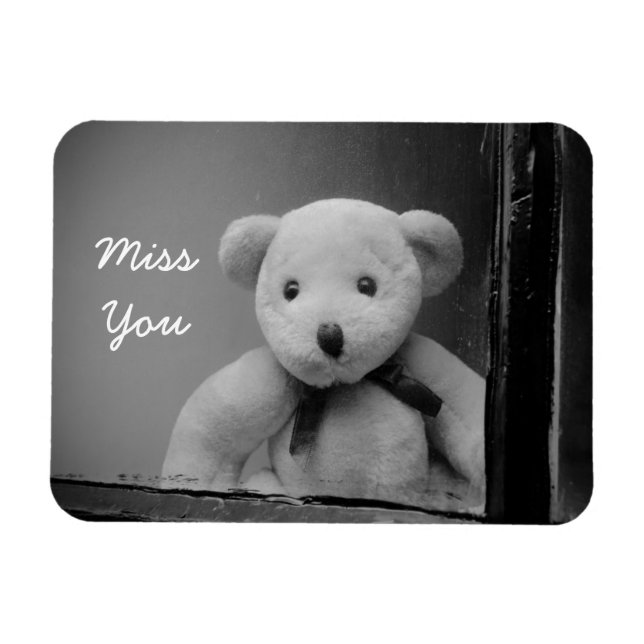 "Miss You" Photo Magnet (Horizontal)