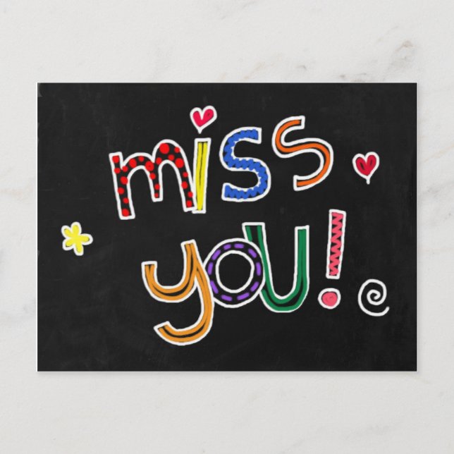 Miss You postcard - missing you (Front)